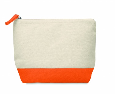 Logo trade corporate gifts image of: Bicolour cotton cosmetic bag