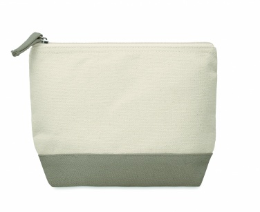 Logo trade promotional merchandise image of: Bicolour cotton cosmetic bag