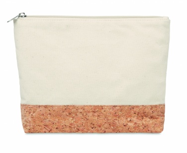 Logo trade corporate gifts picture of: Cork & cotton cosmetic bag