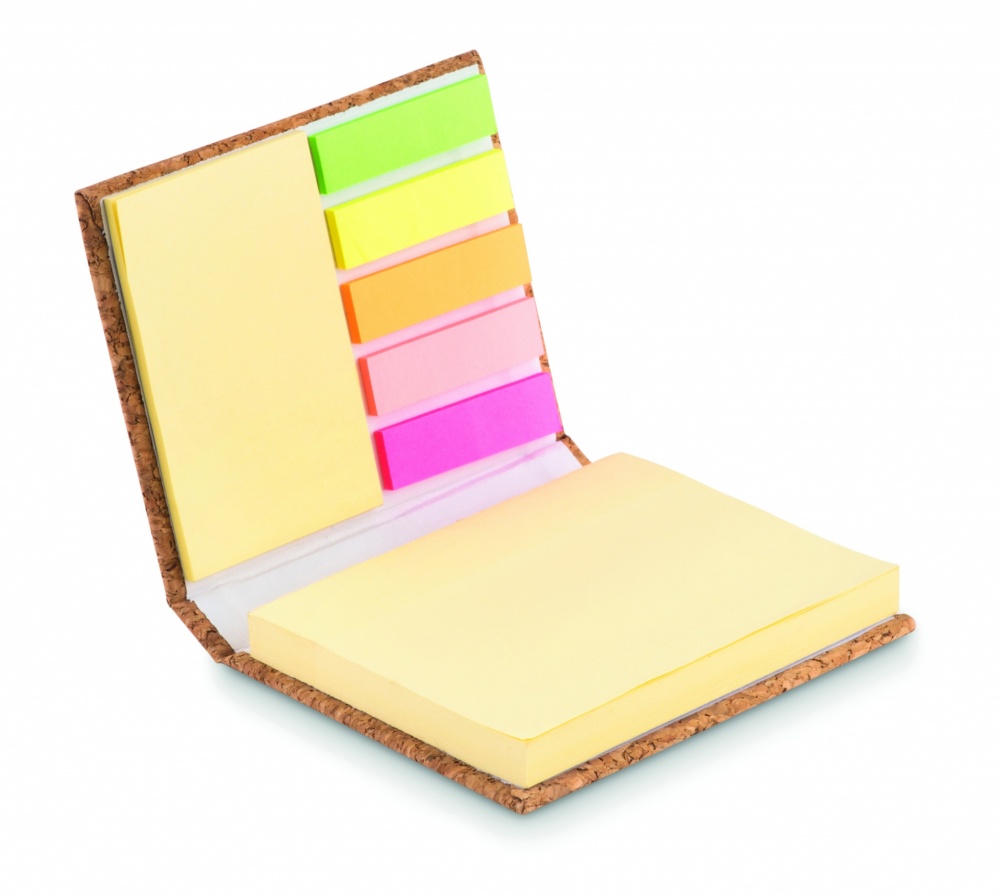 Logotrade promotional giveaway image of: Cork sticky note memo pad