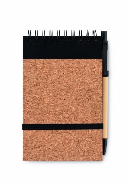 Logo trade business gift photo of: A6 Cork notepad with pen