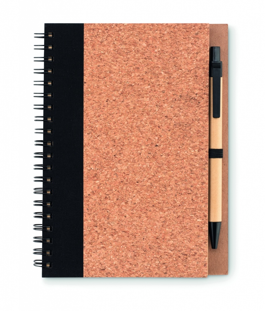 Logo trade promotional gift photo of: Cork notebook with pen