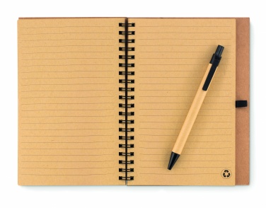 Logo trade promotional items image of: Cork notebook with pen