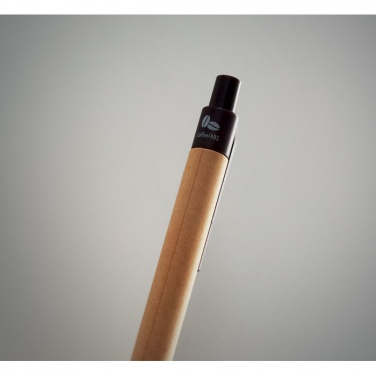 Logo trade promotional giveaway photo of: Push ball pen coffee husk/ABS