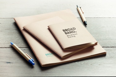 Logotrade promotional giveaway picture of: A6 recycled notebook 80 plain