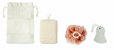 Logo trade business gifts image of: Bath set in cotton pouch