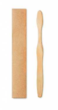 Logo trade promotional giveaways picture of: Bamboo toothbrush in Kraft box