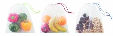 Logotrade promotional item image of: Set of 3 RPET mesh food bags