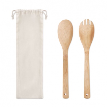 Logotrade advertising product image of: Set bamboo utensils salad