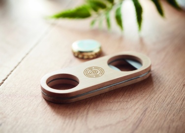 Logo trade promotional gifts image of: Oval Bamboo bottle opener VALBAMPER