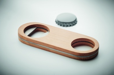 Logotrade corporate gift image of: Oval Bamboo bottle opener VALBAMPER