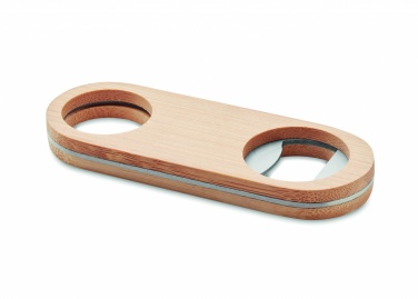 Logo trade corporate gifts picture of: Oval Bamboo bottle opener VALBAMPER