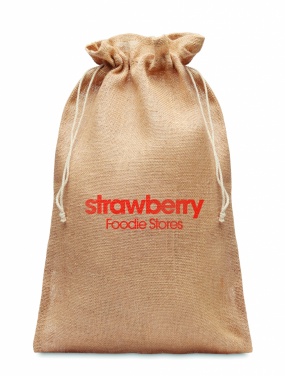 Logotrade promotional item image of: Large jute gift bag 30x47 cm