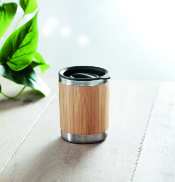 Logo trade promotional gifts picture of: Tumbler in bamboo cover 250ml