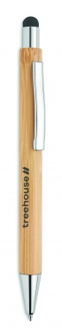 Logo trade corporate gift photo of: Bamboo ballpoint pen with blue ink