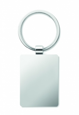 Logo trade corporate gifts image of: Rectangular key ring bamboo WEST