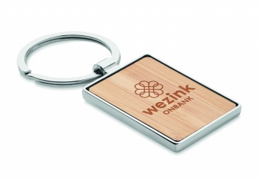 Logotrade promotional giveaways photo of: Rectangular key ring bamboo WEST