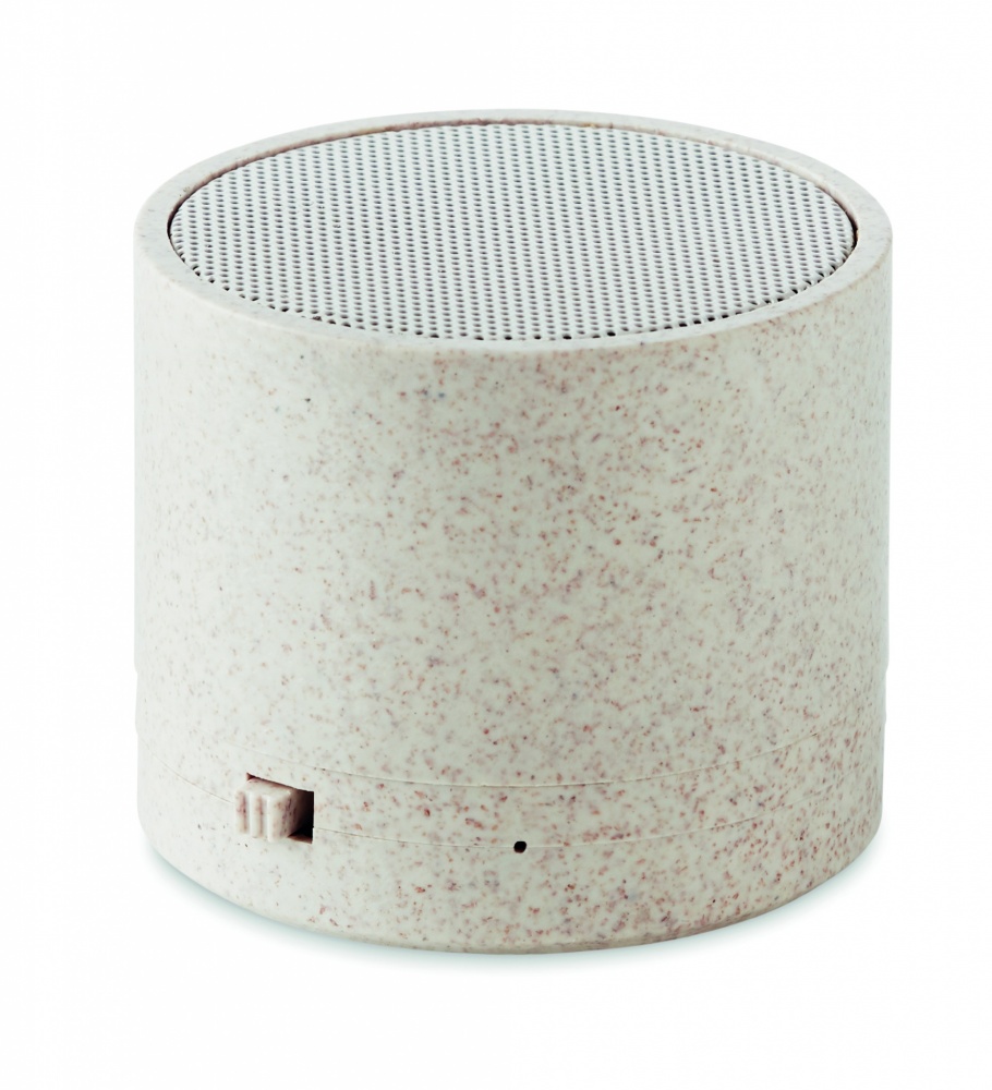 Logo trade promotional giveaways picture of: 3W speaker in wheat straw/ABS