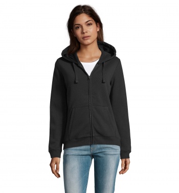 Logo trade promotional products image of: SPIKE WOMEN ZIP HOOD SWEAT