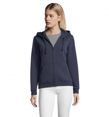 Logotrade business gift image of: SPIKE WOMEN ZIP HOOD SWEAT