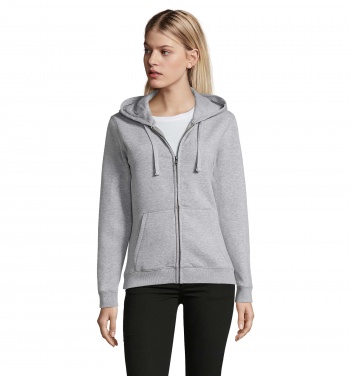 Logo trade promotional gift photo of: SPIKE WOMEN ZIP HOOD SWEAT