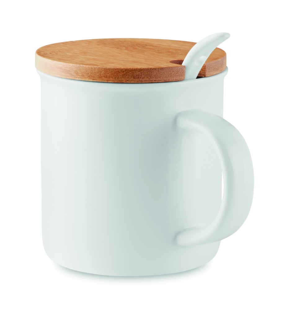 Logotrade promotional product image of: Porcelain mug with spoon