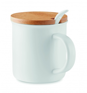 Logotrade corporate gift picture of: Porcelain mug with spoon