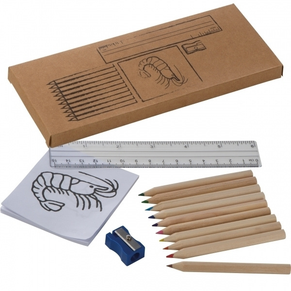 Logo trade promotional merchandise picture of: Drawing set for kids LITTLE PICASSO