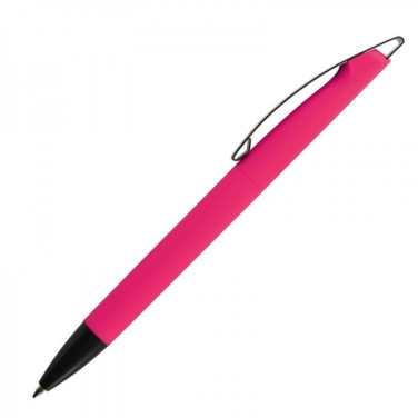 Logo trade promotional giveaway photo of: Metal ballpen soft touch BRESCIA