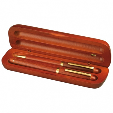 Logotrade corporate gift picture of: Rosewood writing set OXFORD