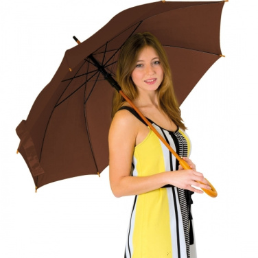 Logo trade corporate gifts picture of: Wooden automatic umbrella NANCY