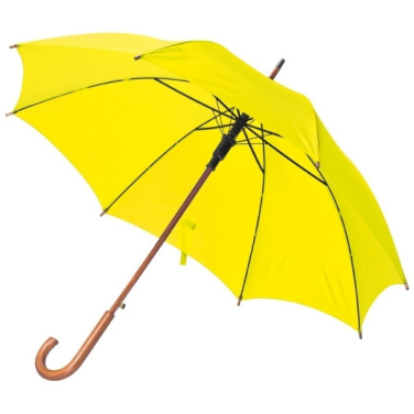 Logo trade advertising products image of: Wooden automatic umbrella NANCY