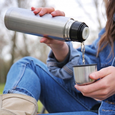 Logo trade advertising product photo of: Stainless steel isolating flask VIRGINIA BEACH 100 ml