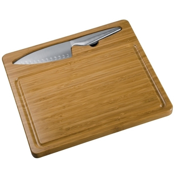 Logo trade promotional gifts image of: Cutting board with knife MANTOVA