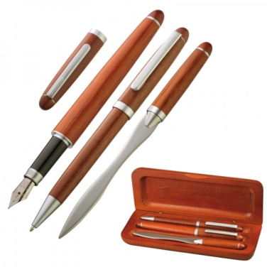 Logo trade promotional gift photo of: Rosewood writing set BANGKOK