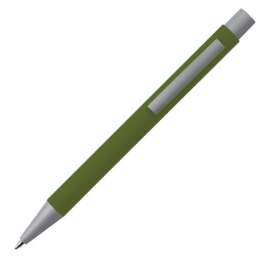 Logo trade promotional items image of: Metal ballpen soft touch ABU DHABI