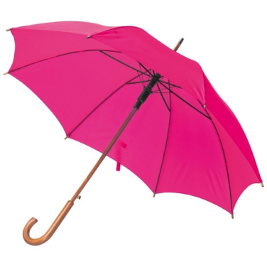 Logo trade promotional giveaways image of: Wooden automatic umbrella NANCY