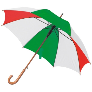 Logo trade business gift photo of: Wooden automatic umbrella NANCY