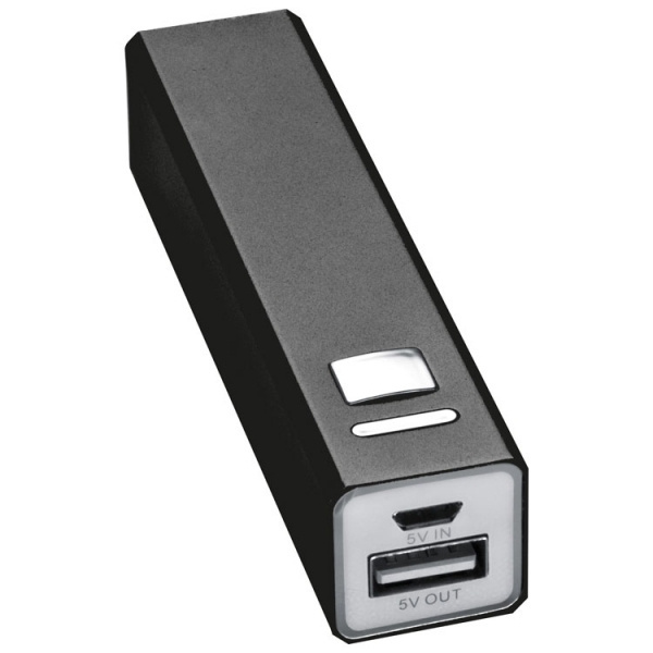 Logotrade promotional item image of: Metal power bank PORT HOPE 2200mAh