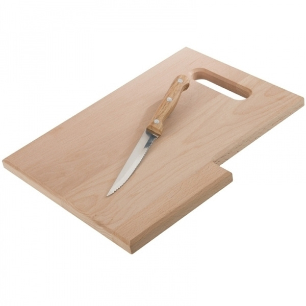 Logotrade promotional gift picture of: Wooden board with knife LIZZANO