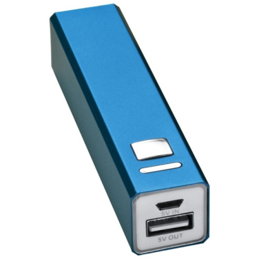 Logo trade corporate gifts image of: Metal power bank PORT HOPE 2200mAh