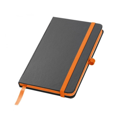 Logo trade business gifts image of: Notebook A6 ROSTOCK