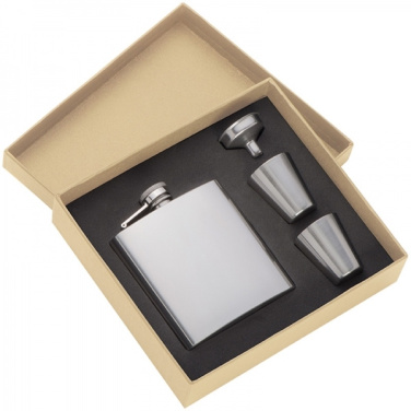 Logotrade corporate gift picture of: Hip flask with 2 shot glasses SANDVIKEN 170 ml