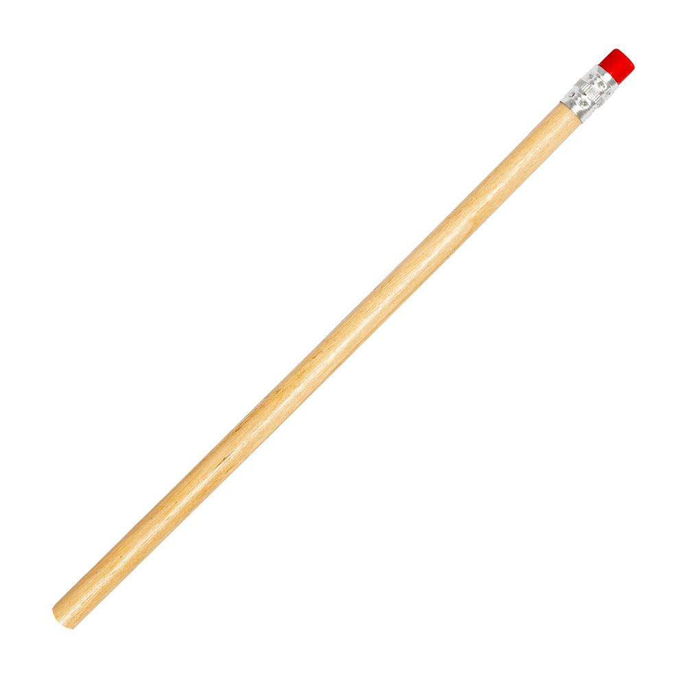 Logo trade advertising products image of: Pencil with eraser HICKORY