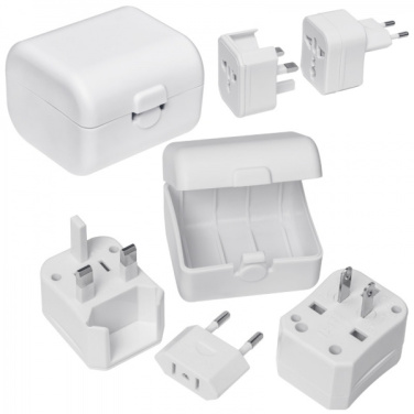 Logo trade promotional giveaways picture of: Travel adapter PERU