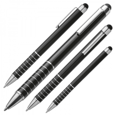 Logo trade corporate gift photo of: Metal ballpen with touch pen LUEBO