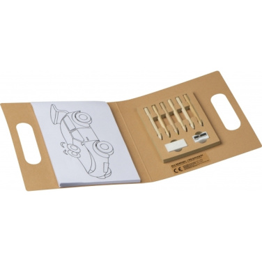 Logo trade promotional items picture of: Kids coloring book with colored pencils FORIO