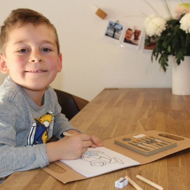 Logo trade promotional merchandise photo of: Kids coloring book with colored pencils FORIO