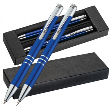 Logo trade business gift photo of: Metal writing set CLAREMONT