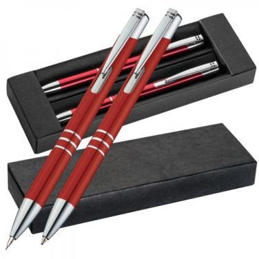 Logotrade promotional merchandise image of: Metal writing set CLAREMONT